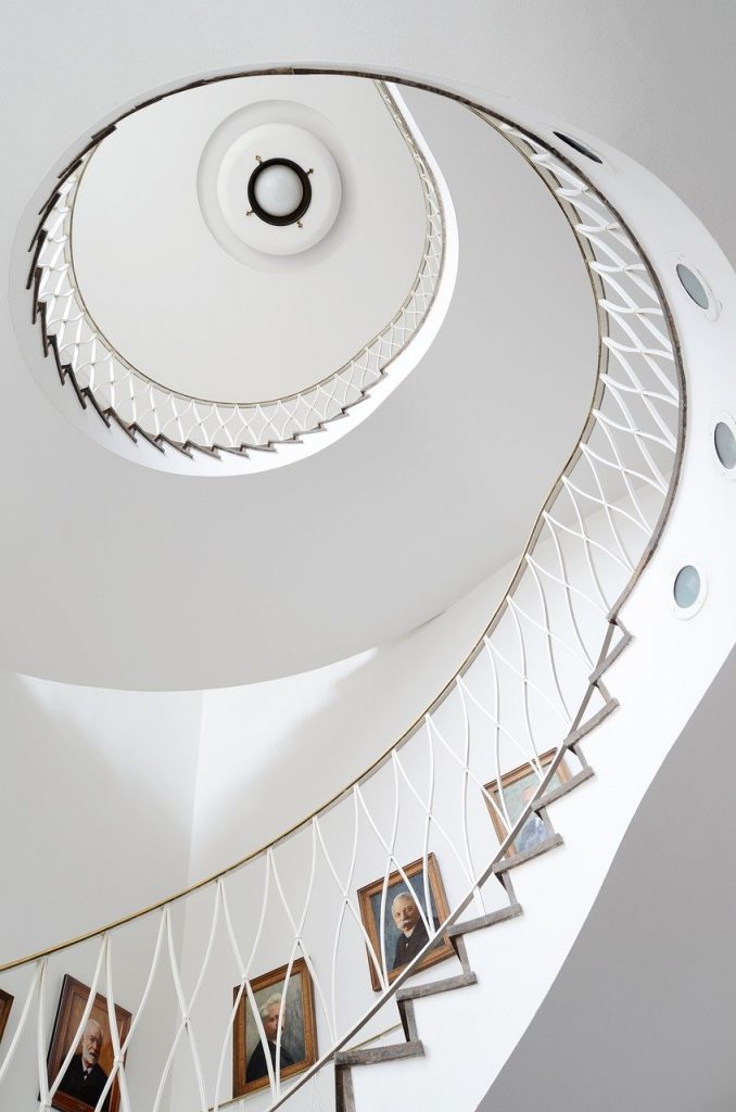 spiral, architecture, stairs