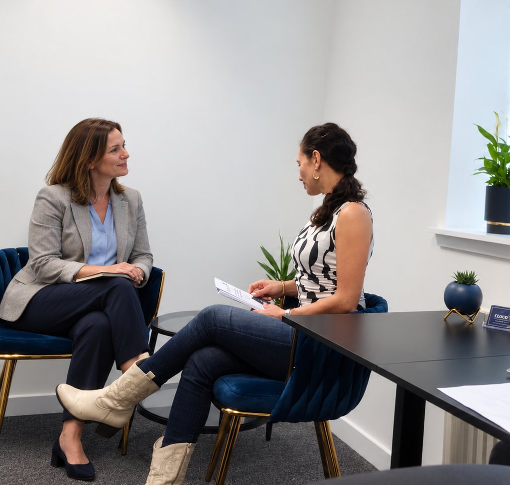 Client consultation at the Cloud 9 Accounting Team office in Biggar