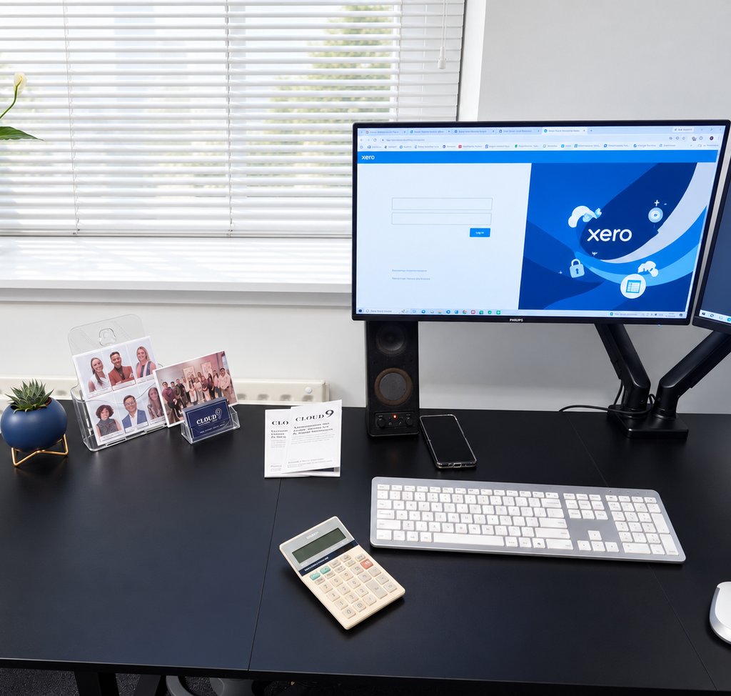 Cloud 9 Accounting Team desk in Biggar with Xero cloud accounting software