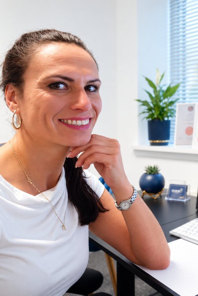 Martina Sujova, accountant for trade and property directors, at the Cloud 9 office in Biggar
